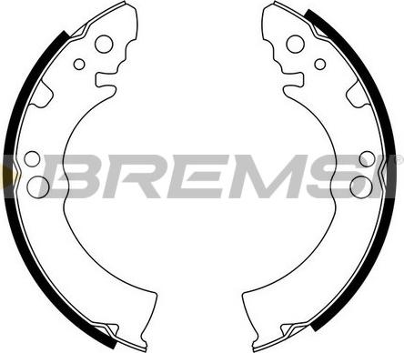 Bremsi GF0004 - Комплект гальм, барабанний механізм autocars.com.ua