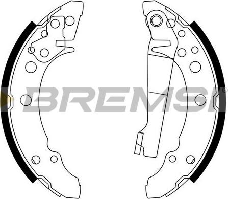 Bremsi GF0016 - Комплект тормозных колодок, барабанные autodnr.net