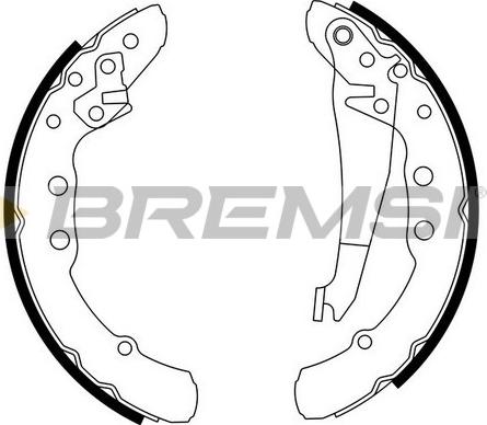 Bremsi GF0021 - Комплект тормозных колодок, барабанные autodnr.net