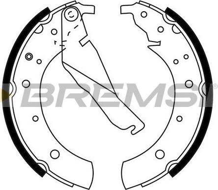 Bremsi GF0075 - Комплект гальм, барабанний механізм autocars.com.ua