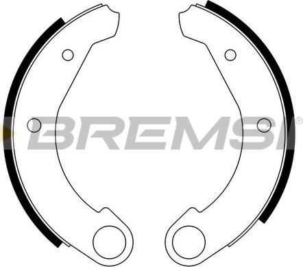 Bremsi GF0092 - Комплект гальм, барабанний механізм autocars.com.ua