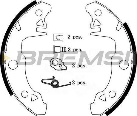 Bremsi GF0097 - Комплект гальм, барабанний механізм autocars.com.ua