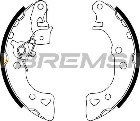 Bremsi GF0103-1 - Комплект гальм, барабанний механізм autocars.com.ua