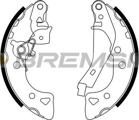 Bremsi GF0103-2 - Комплект гальм, барабанний механізм autocars.com.ua