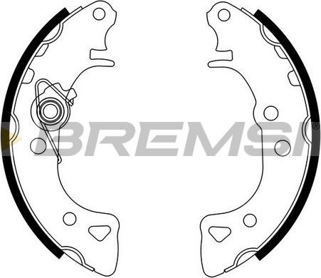 Bremsi GF0103 - Комплект гальм, барабанний механізм autocars.com.ua