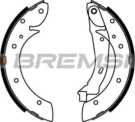 Bremsi GF0106 - Комплект тормозных колодок, барабанные autodnr.net