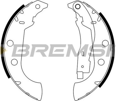 Bremsi GF0107 - Комплект гальм, барабанний механізм autocars.com.ua
