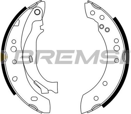 Bremsi GF0108 - Комплект гальм, барабанний механізм autocars.com.ua