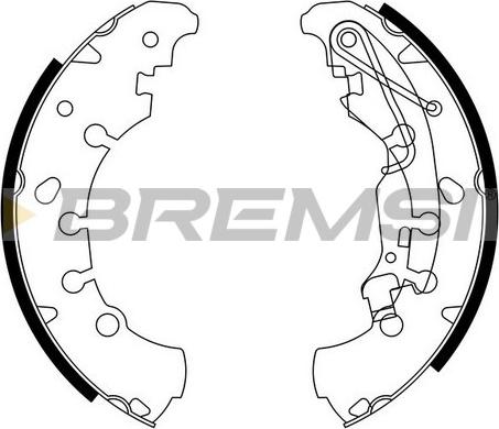 Bremsi GF0140 - Комплект гальм, барабанний механізм autocars.com.ua