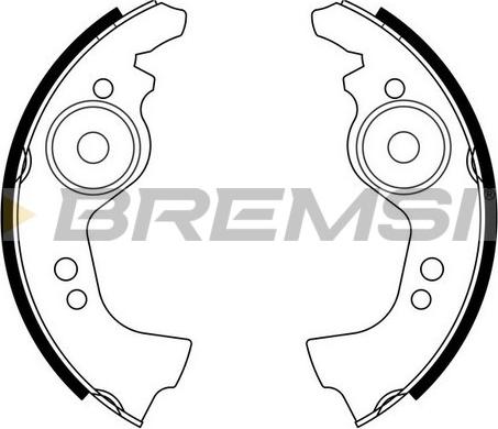 Bremsi GF0145 - Комплект гальм, барабанний механізм autocars.com.ua