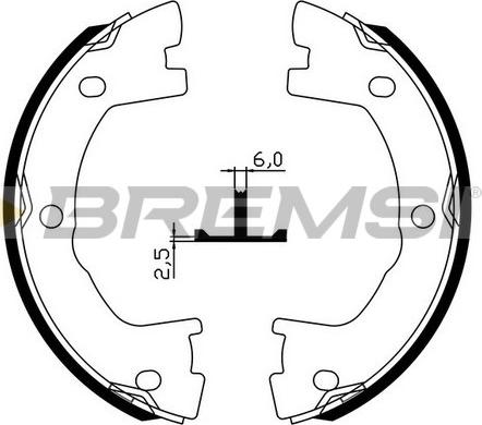 Bremsi GF0147 - Комплект гальм, ручник, парковка autocars.com.ua