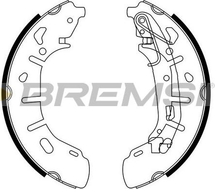 Bremsi GF0148 - Комплект гальм, барабанний механізм autocars.com.ua