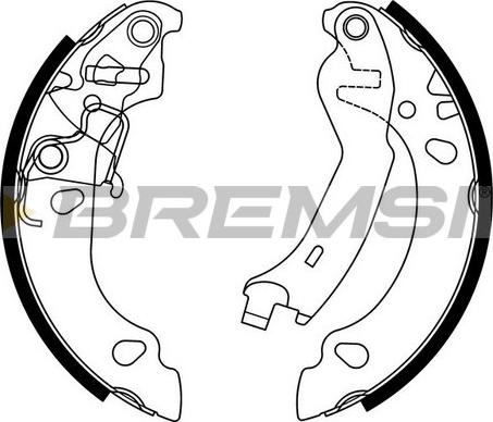 Bremsi GF0151 - Комплект гальм, барабанний механізм autocars.com.ua