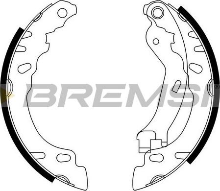 Bremsi GF0154 - Комплект гальм, барабанний механізм autocars.com.ua