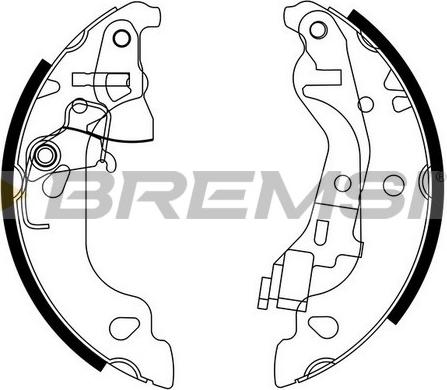 Bremsi GF0155 - Комплект гальм, барабанний механізм autocars.com.ua