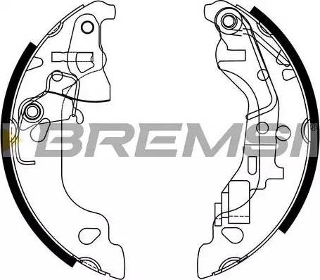 Bremsi GF0158 - Комплект гальм, барабанний механізм autocars.com.ua