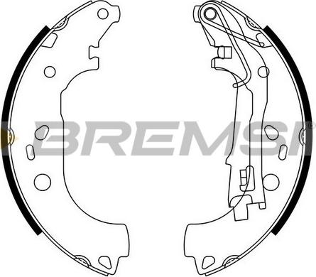 Bremsi GF0161 - Комплект гальм, барабанний механізм autocars.com.ua