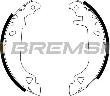 Bremsi GF0168 - Комплект гальм, барабанний механізм autocars.com.ua