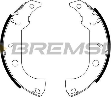 Bremsi GF0170 - Комплект тормозных колодок, барабанные autodnr.net