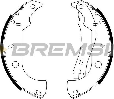 Bremsi GF0171 - Комплект тормозных колодок, барабанные autodnr.net