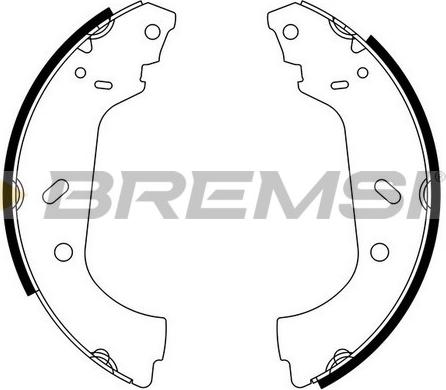Bremsi GF0177 - Комплект гальм, барабанний механізм autocars.com.ua