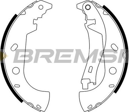 Bremsi GF0181 - Комплект гальм, барабанний механізм autocars.com.ua