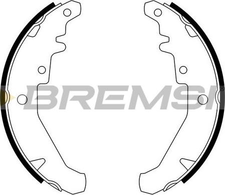 Bremsi GF0182 - Комплект гальм, барабанний механізм autocars.com.ua