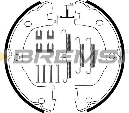 Bremsi GF0183-1 - Комплект гальм, ручник, парковка autocars.com.ua