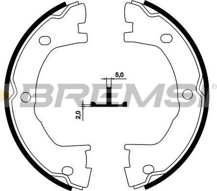 Bremsi GF0183 - Комплект гальм, ручник, парковка autocars.com.ua