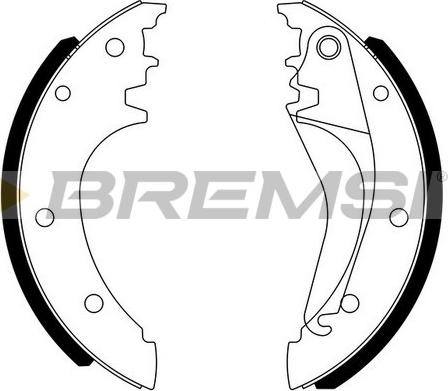 Bremsi GF0185 - Комплект гальм, барабанний механізм autocars.com.ua