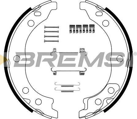 Bremsi GF0187-1 - Комплект гальм, ручник, парковка autocars.com.ua