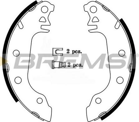 Bremsi GF0191 - Комплект гальм, барабанний механізм autocars.com.ua