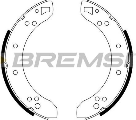 Bremsi GF0198 - Комплект гальм, барабанний механізм autocars.com.ua