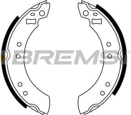 Bremsi GF0199 - Комплект гальм, барабанний механізм autocars.com.ua