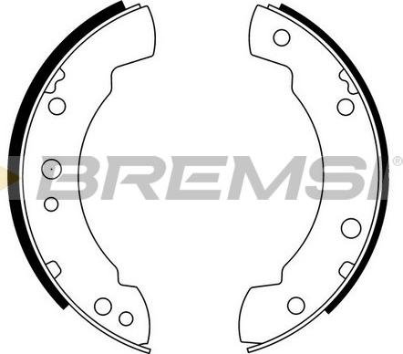 Bremsi GF0211 - Комплект гальм, барабанний механізм autocars.com.ua