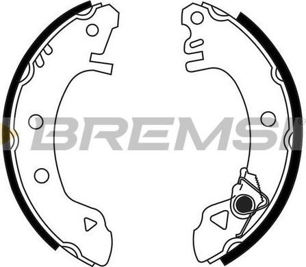 Bremsi GF0214 - Комплект гальм, барабанний механізм autocars.com.ua