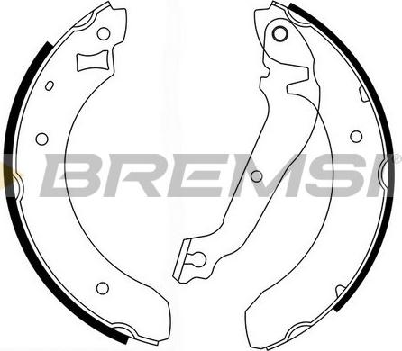 Bremsi GF0215 - Комплект гальм, барабанний механізм autocars.com.ua