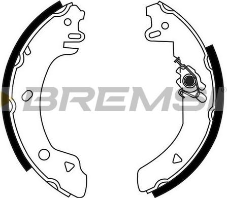 Bremsi GF0221 - Комплект гальм, барабанний механізм autocars.com.ua