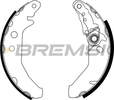 Bremsi GF0225-1 - Комплект гальм, барабанний механізм autocars.com.ua