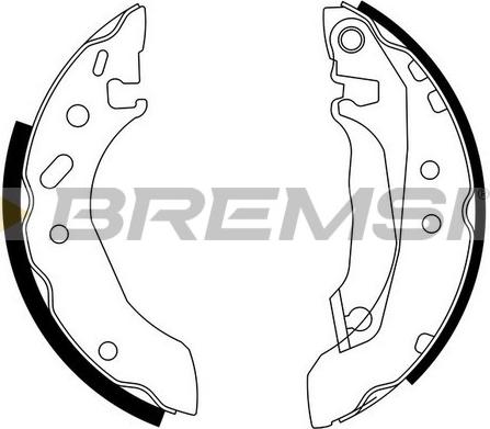 Bremsi GF0226 - Комплект гальм, барабанний механізм autocars.com.ua