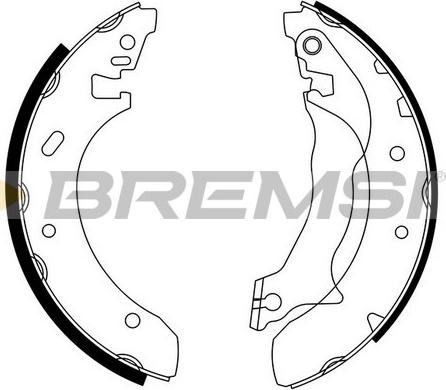 Bremsi GF0228 - Комплект гальм, барабанний механізм autocars.com.ua