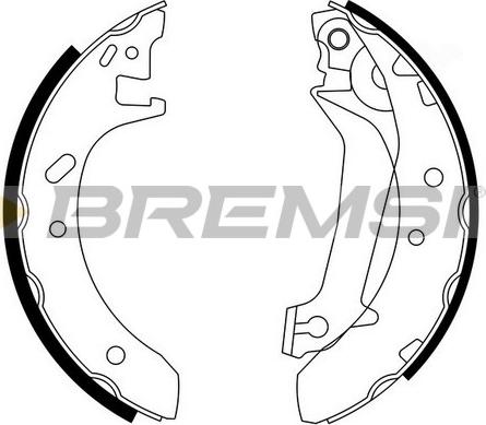 Bremsi GF0229 - Комплект гальм, барабанний механізм autocars.com.ua