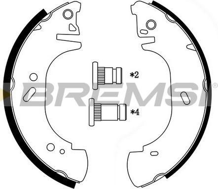 Bremsi GF0233 - Комплект гальм, барабанний механізм autocars.com.ua