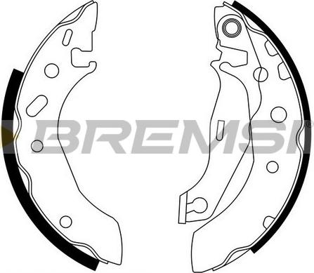 Bremsi GF0235 - Комплект тормозных колодок, барабанные autodnr.net