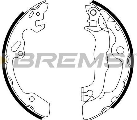 Bremsi GF0238 - Комплект гальм, барабанний механізм autocars.com.ua