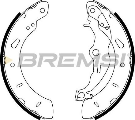 Bremsi GF0248 - Комплект тормозных колодок, барабанные autodnr.net