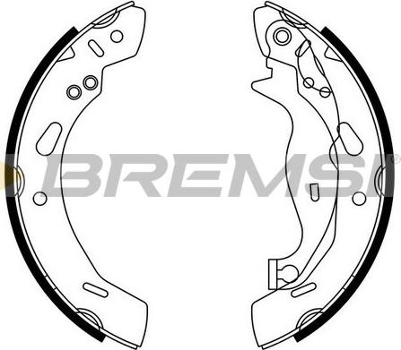 Bremsi GF0249 - Комплект гальм, барабанний механізм autocars.com.ua