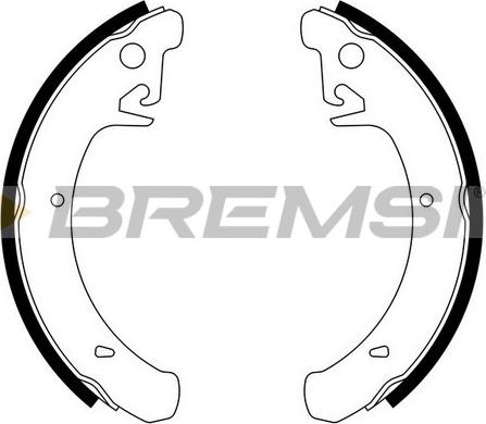 Bremsi GF0283 - Комплект гальм, барабанний механізм autocars.com.ua