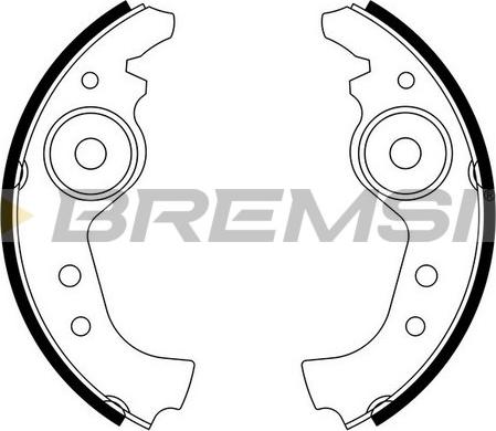 Bremsi GF0290 - Комплект гальм, барабанний механізм autocars.com.ua