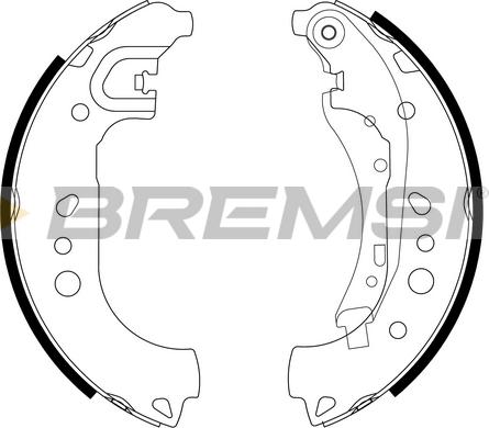 Bremsi GF0332 - Комплект тормозных колодок, барабанные autodnr.net